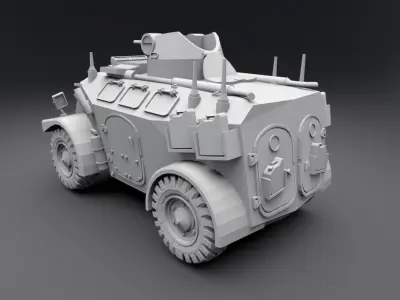 Panhard M3 Scale Model 3D print model