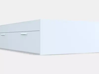 BRIMNES Bed frame with storage 11 Low-poly 3D model