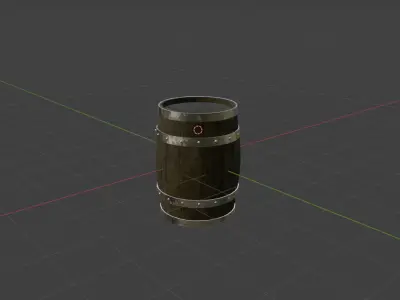 Antique Wooden Barrel Free low-poly 3D model