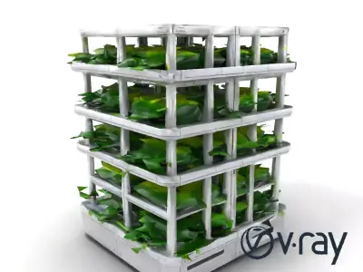 Plant Skyscraper Eco-System model pack Low-poly 3D model