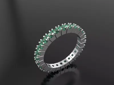 Full circle diamonds ring 3D print model