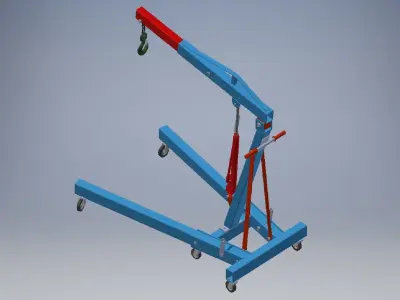 Folding Engine Crane 3d model 3D model