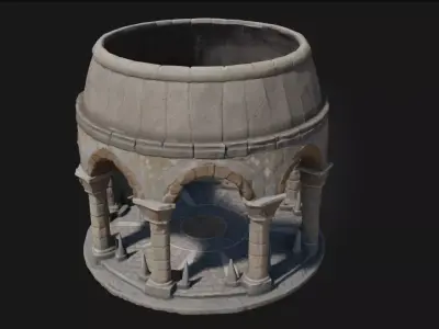 Ancient Rotunda Structure  Echoes of Classical Grandeur 3D model