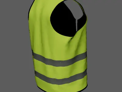 Safety Vest  Optimized for Unreal Engine and Unity Low-poly 3D model