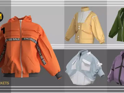Casual jackets 3D model