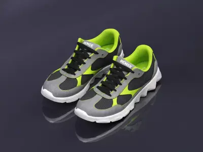 S00052 Sport Sneakers Low-poly 3D model