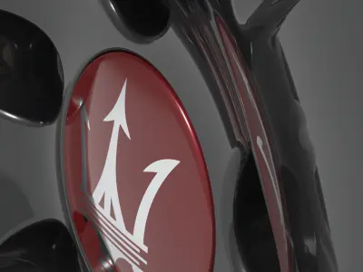 Original Maserati GT3200 rim wheel rear 9-5 x 18 BBS design 3D model