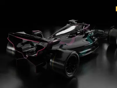 Formula 1 Generic Racing Car 03 Low-poly 3D model