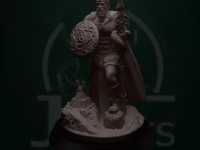 God Lugh - 3D-Printed Statue or Digital STL File 3D print model