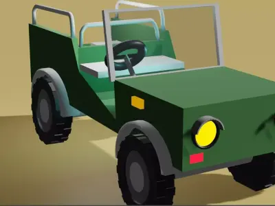 safari car 3d model  Free low-poly 3D model