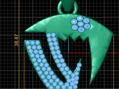  DIAMOND Shield Pendant 3d printable  model pendant  3D print model