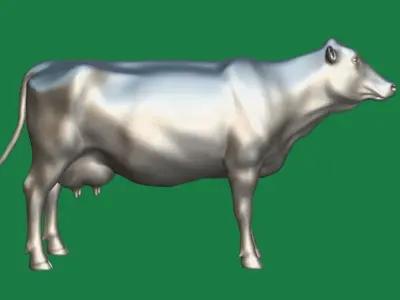 Red Angus Beef Cattle 3D model