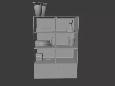 Modern Shelf 3D Model Free 3D model
