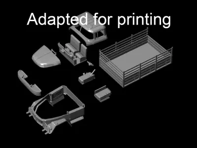 Zil 131 truck  Printable Body Car Low Poly 3D print 3D print model