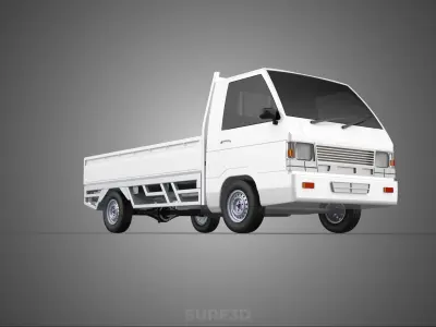 FLAT DECK PICK UP COLT DELICA L300 DIESEL PICKUP CAR TRUCK CARRY 3D model