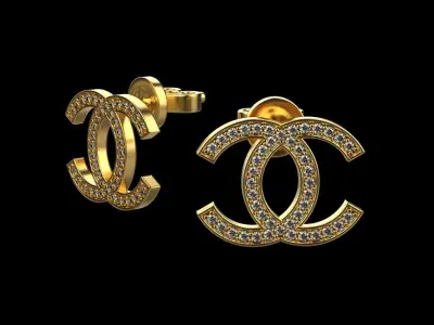 Stud earring model 67 3D print model