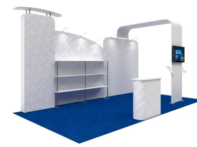 Exhibition booth 10x20ft 3DM013 3D model