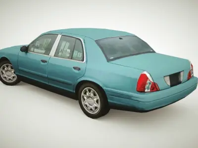 Generic Sedan v5 multicolors Low-poly 3D model