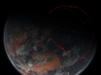 Volcanic Planet 03 Free 3D model