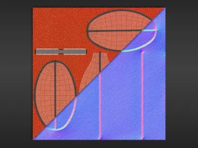 LowPoly Basketball PBR 3D Model ball Low-poly 3D model