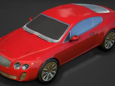 Modern Sportcar 01 Low Poly Mobile Ready Low-poly 3D model