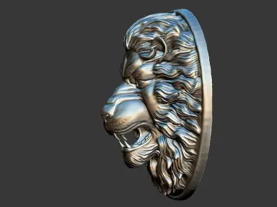 Lion Face design Shield 3D print model