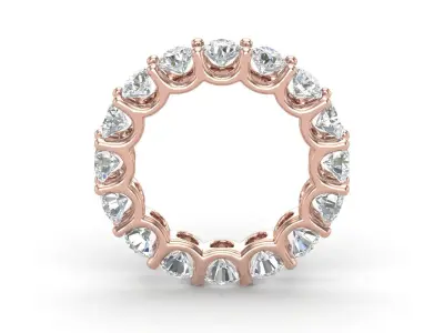 U Shaped Eternity Ring 3 point 8  mm stone size swiss 8 and EU48 3D print model