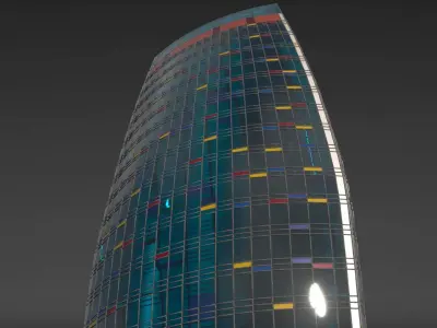 Kipco Tower Kuwait City 3D model