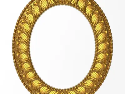 5 carved frames set 3D Model Collection get
