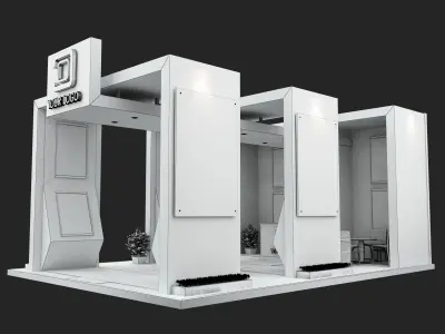 Booth Exhibition Stand a506  3D model