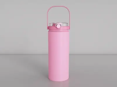 Stainless Steel Sport Bottle 3 3D model