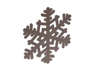 wood snowflake 3D model