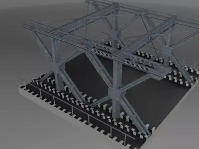 HP steel bridge Points 3D model