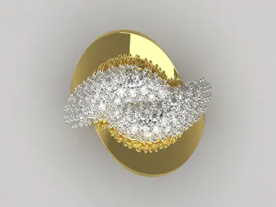 luxury woman jewelry ring jr00141 3D print model