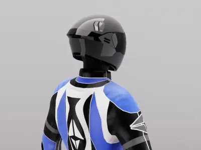 Rider Pro Rigged Low-poly 3D model
