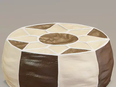  Marrakech leather pouf  3D model
