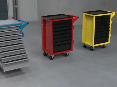 Tool box with 8 drawers - Inventor 3D model