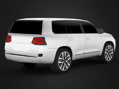 Toyota Land Cruiser Prado V8 Low-poly 3D model