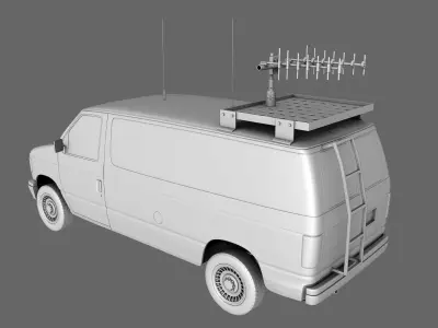Van TV Radio 3D model
