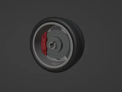993 Turbo twist Rim 3D print model