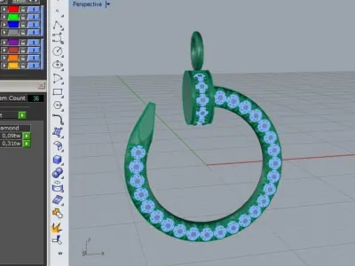 Diamond pendant 3D print model