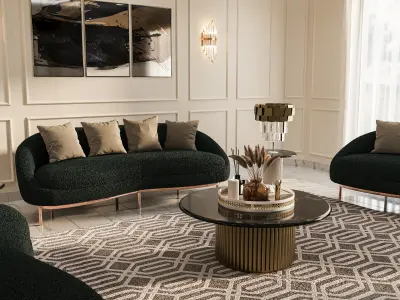 Luxury Livingroom Interior Design 3D model