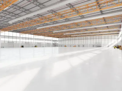 Industrial Warehouse Interior 19 Low-poly 3D model