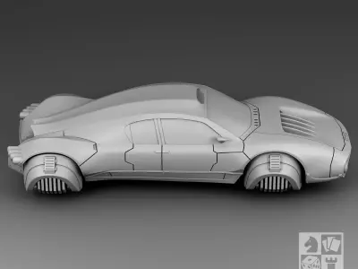 Futuristic Car - TWD 3D print model