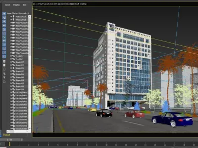 Office Building -Exterior Low poly 3d Model Low-poly 3D model