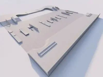 Skatepark-Skate Park PACK  3D model