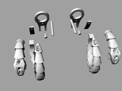 Bvlgari Snake Serpenti Earrings 3D print model