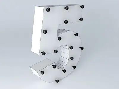 5 shape light bulb Free 3D model