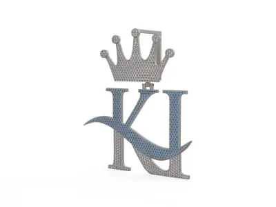 Model 1172 KI Diamond Name Plate Iced Out Honeycomb 3D print model