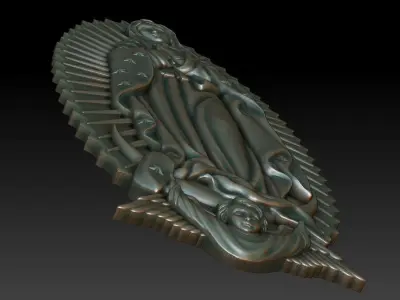 Virgin of Guadalupe 2 3D print model